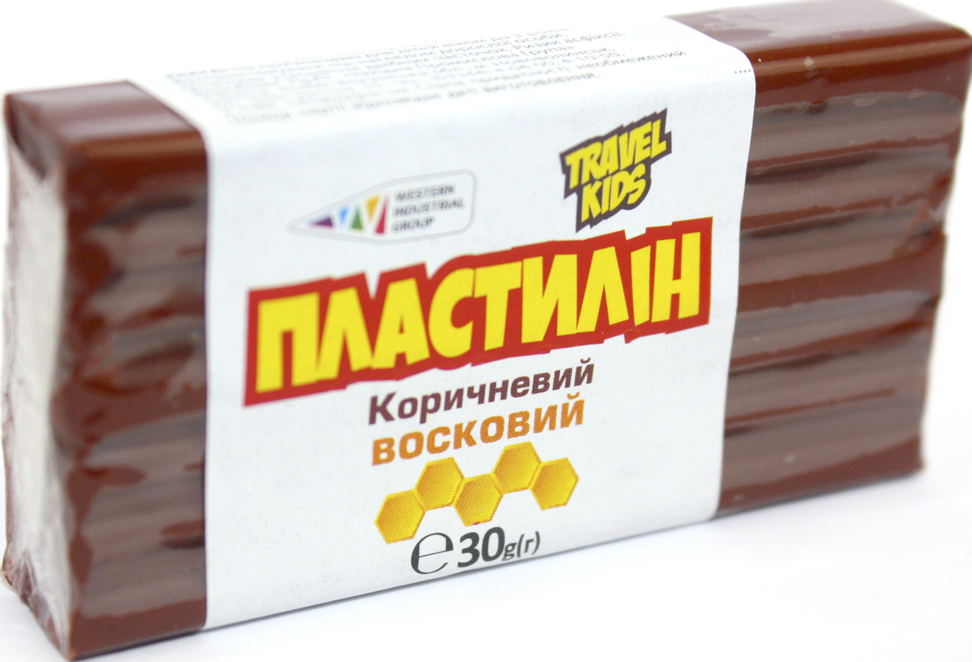 Пластилін «Гамма UA» 30гр коричневий, восковий