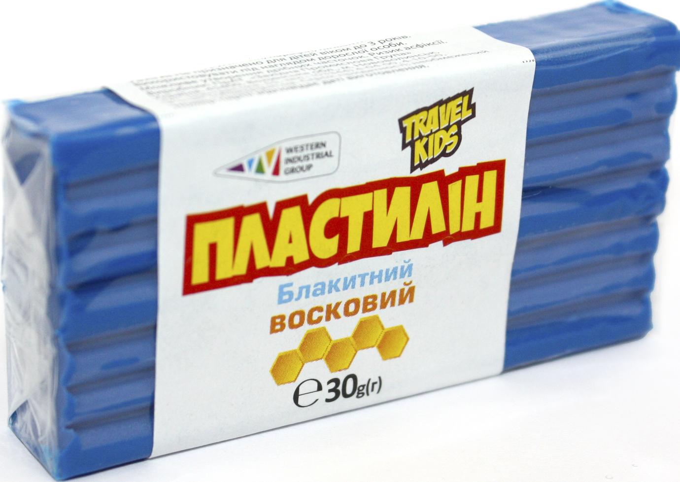 Пластилін «Гамма UA» 30гр блакитний, восковий