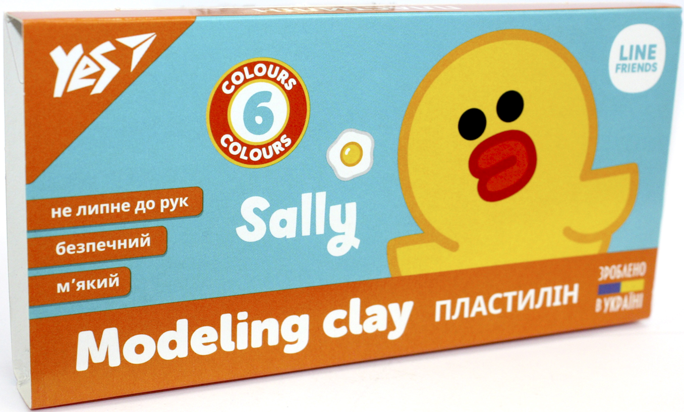 Пластилін Line Friends 6 кольорів 120гр