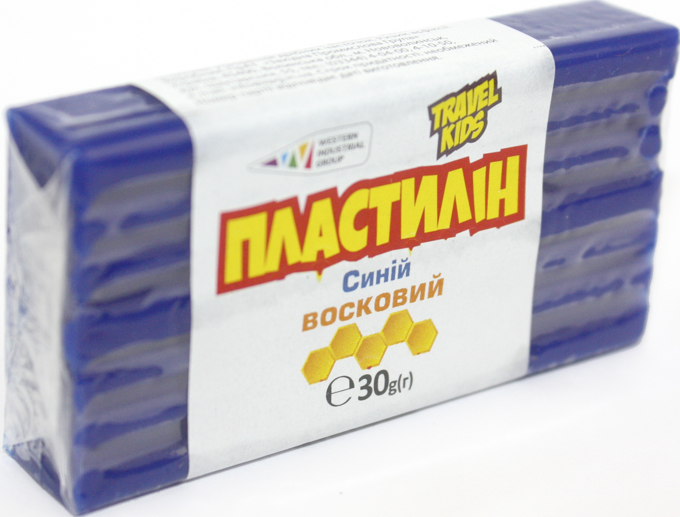 Пластилін «Гамма UA» 30гр синій, восковий