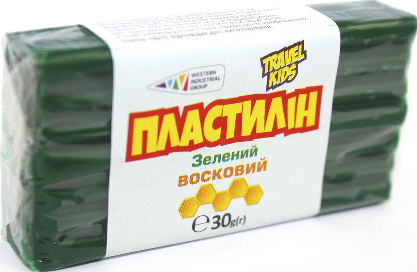 Пластилін «Гамма UA» 30гр зелений, восковий