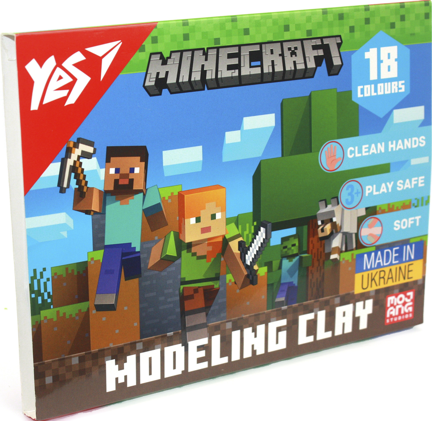 Пластилін Minecraft 18 кольорів 360гр