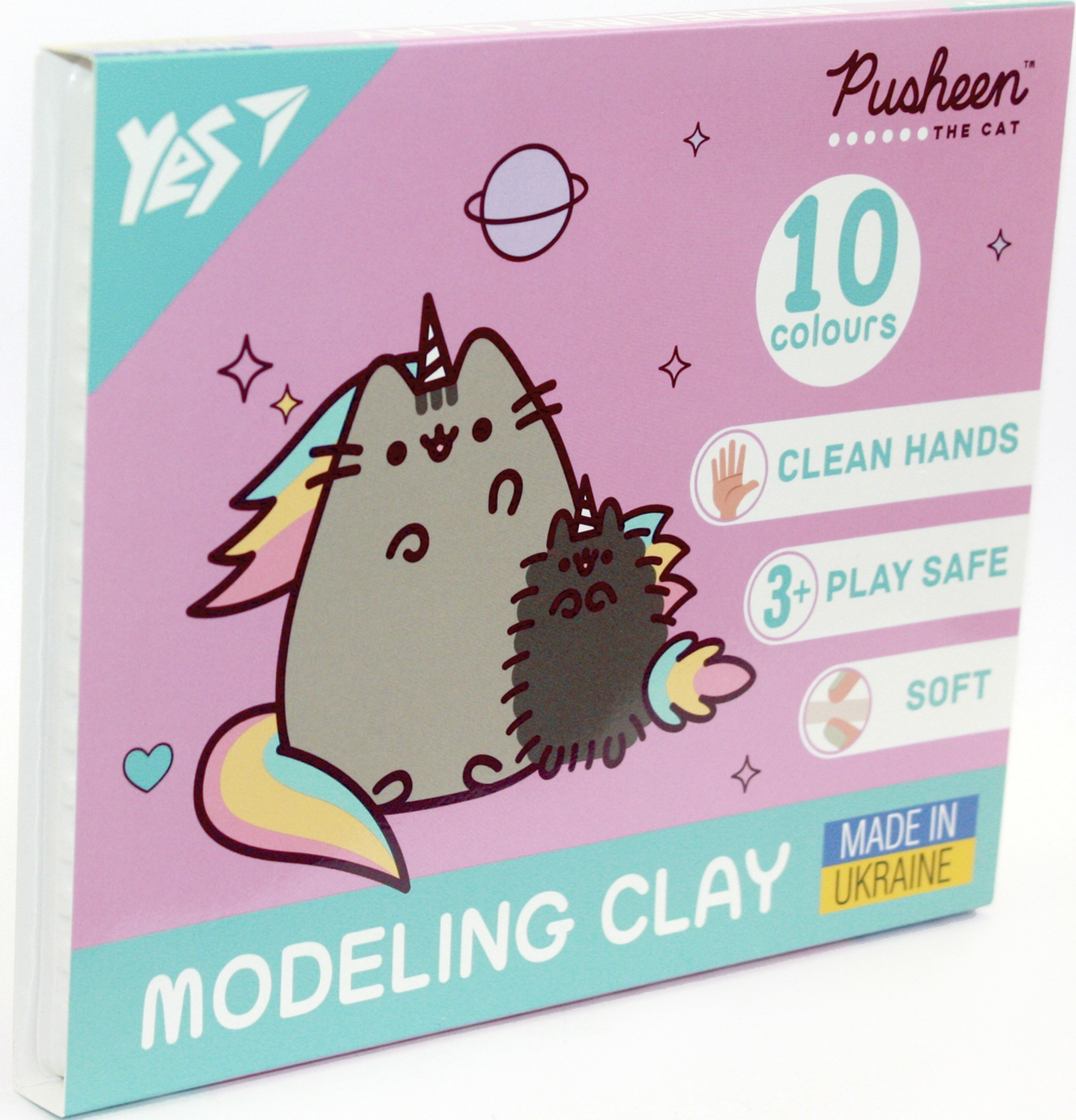 Пластилін Pusheen 10 кольорів 200гр