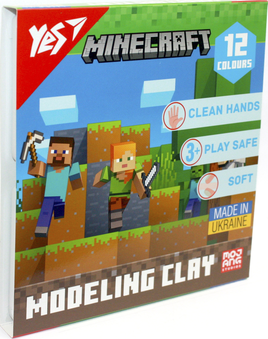 Пластилін Minecraft 12 кольорів 240гр