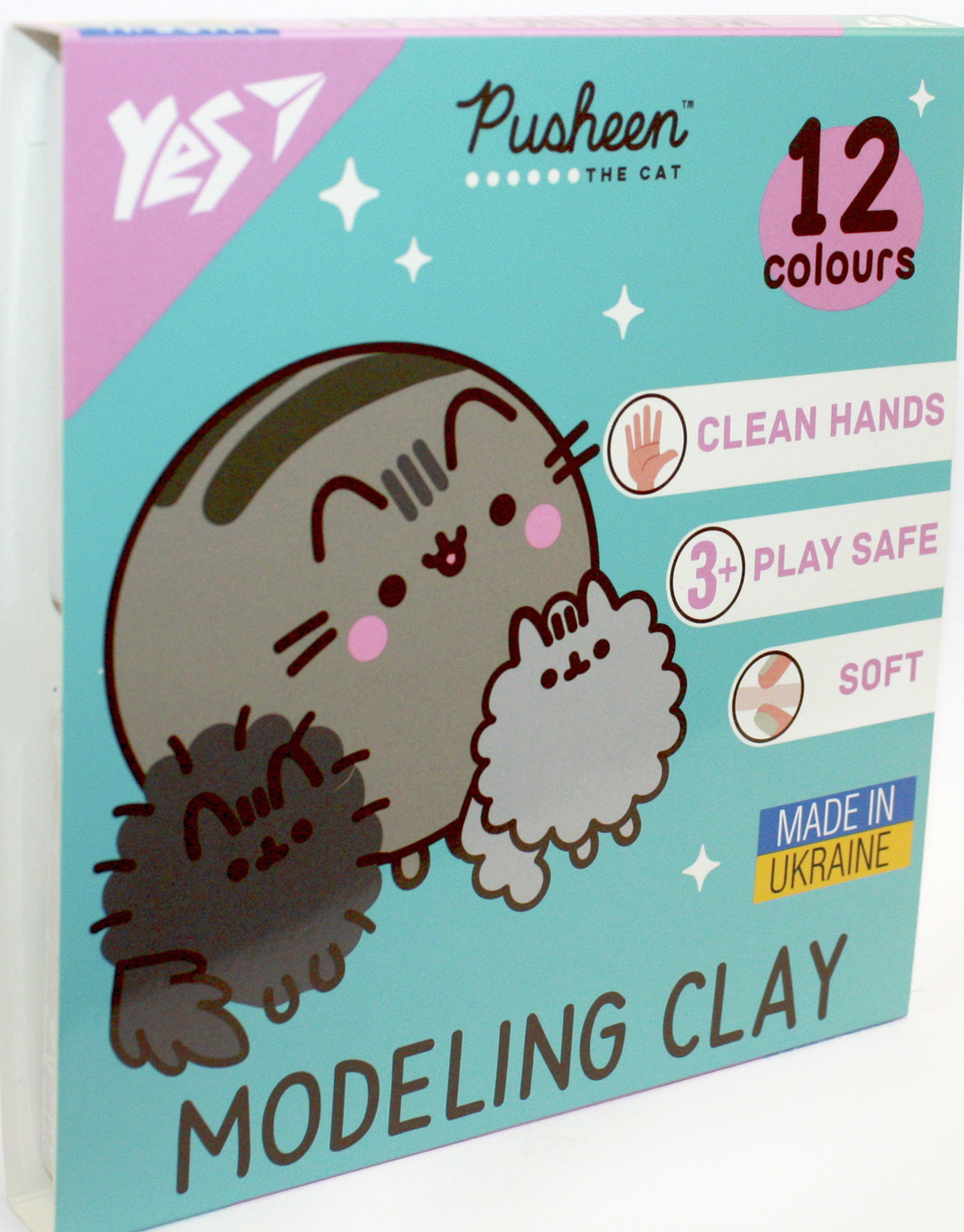 Пластилін Pusheen 12 кольорів 240гр