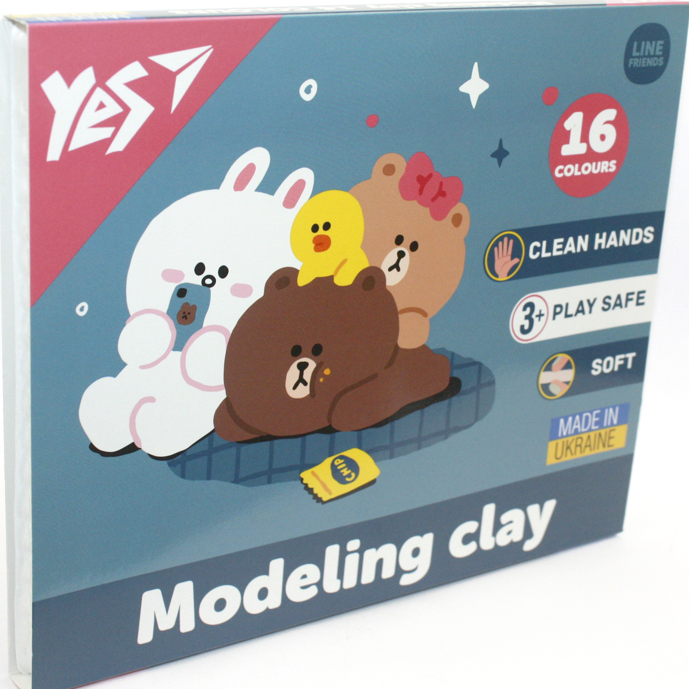 Пластилін Line Friends 16 кольорів 320гр