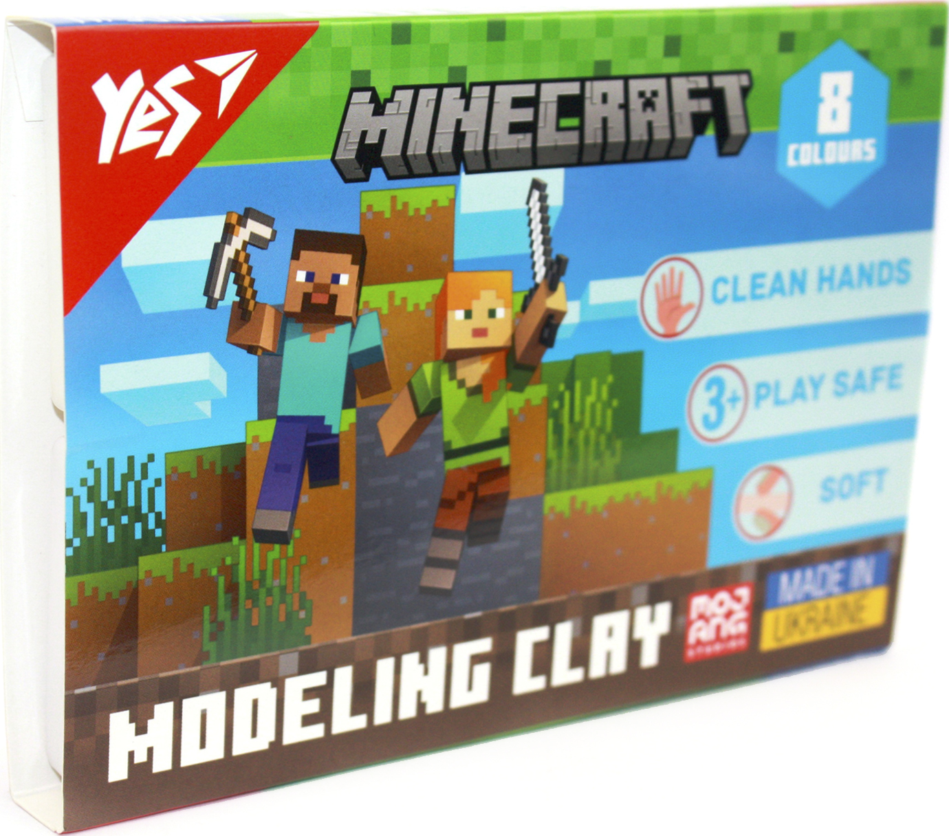 Пластилін Minecraft 8 кольорів 160гр