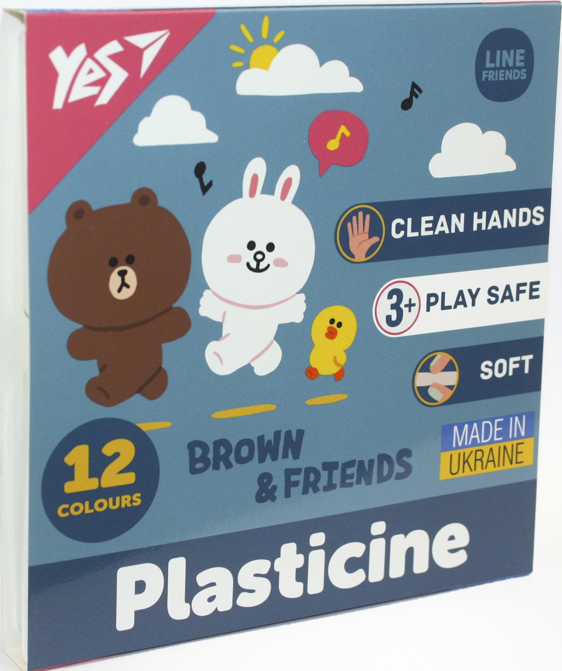 Пластилін Line Friends 12 кольорів 240гр