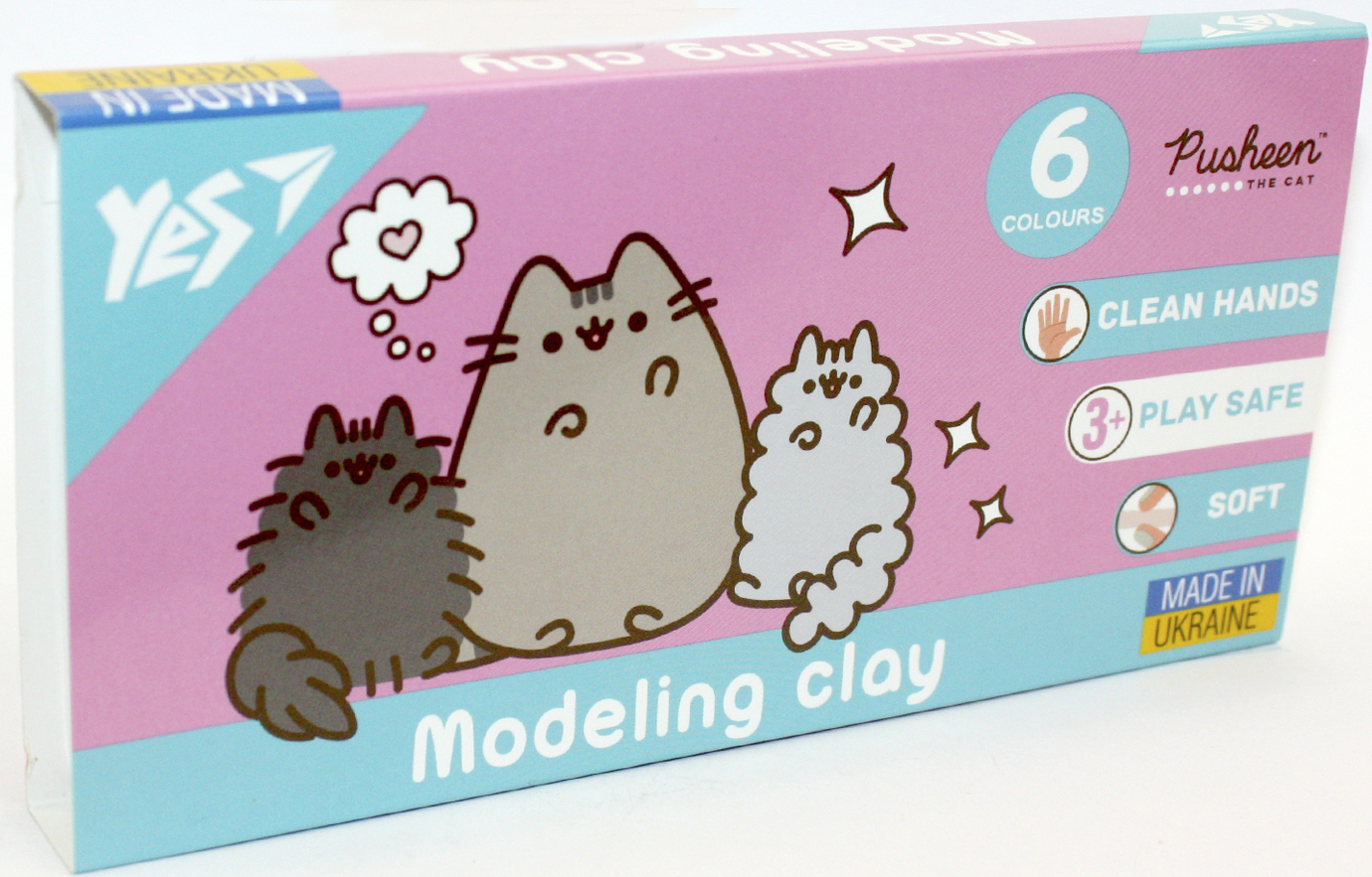 Пластилін Pusheen 6 кольорів 120гр