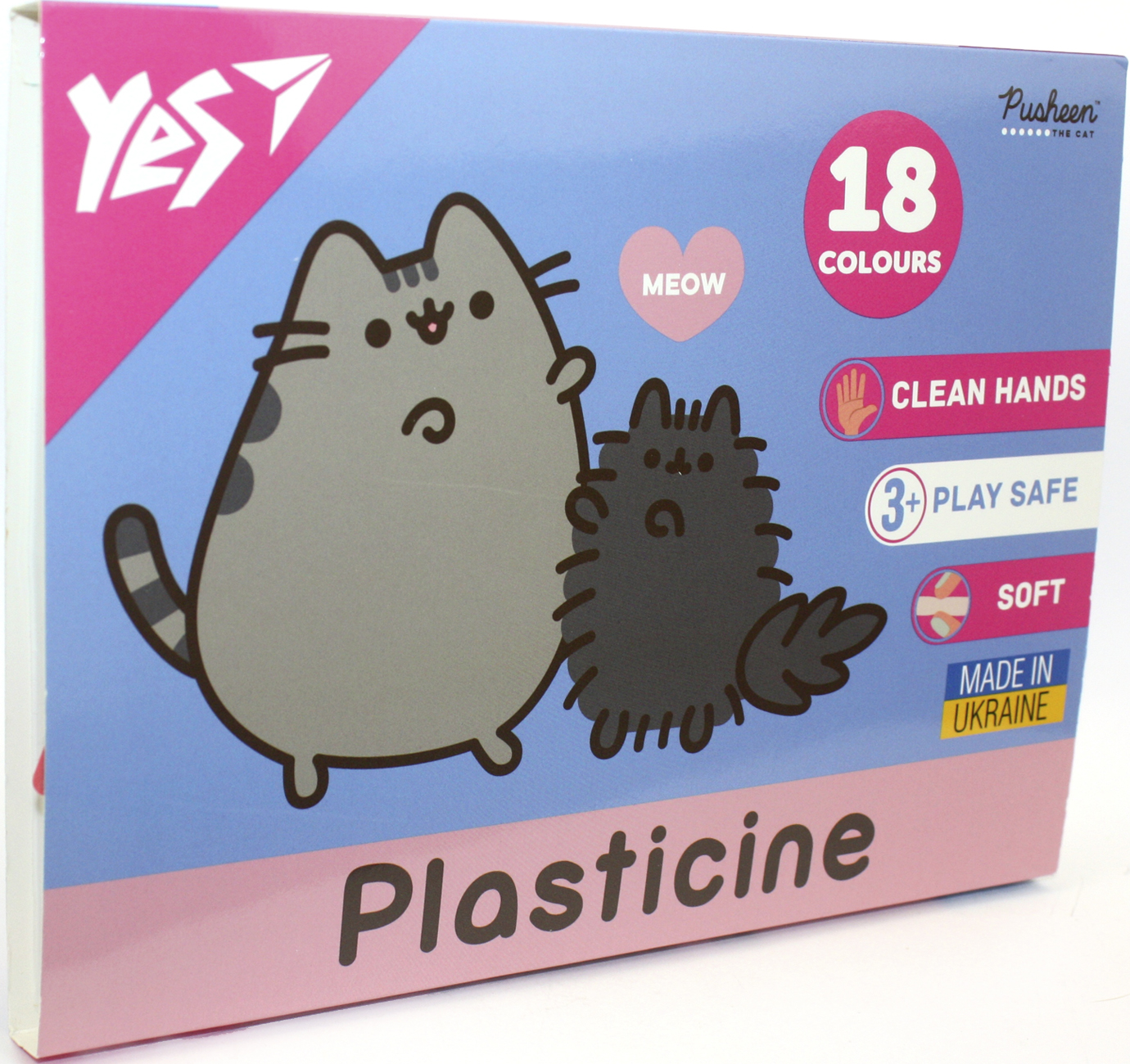Пластилін Pusheen 18 кольорів 360гр