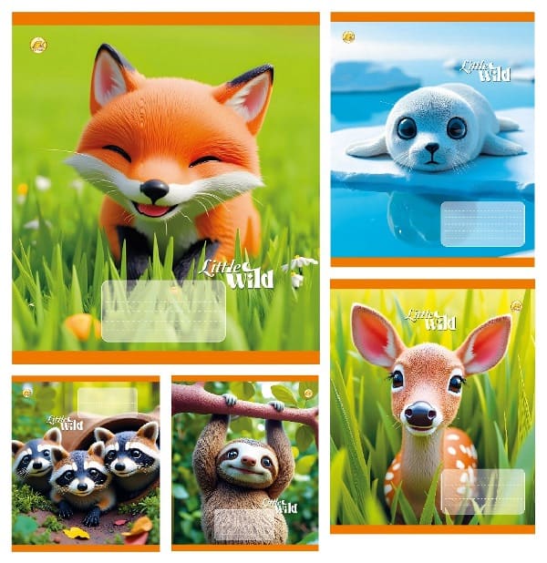 Зошит 12 аркушів клітинка «Little wild»