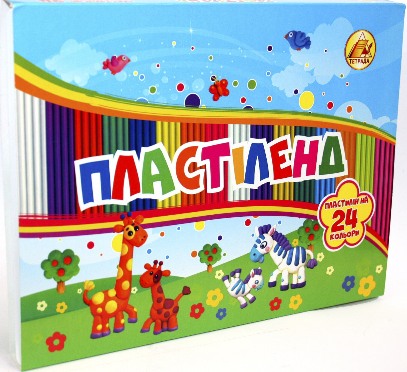 Пластилін 24 кольора 370 гр Ліпландія/Пластіленд