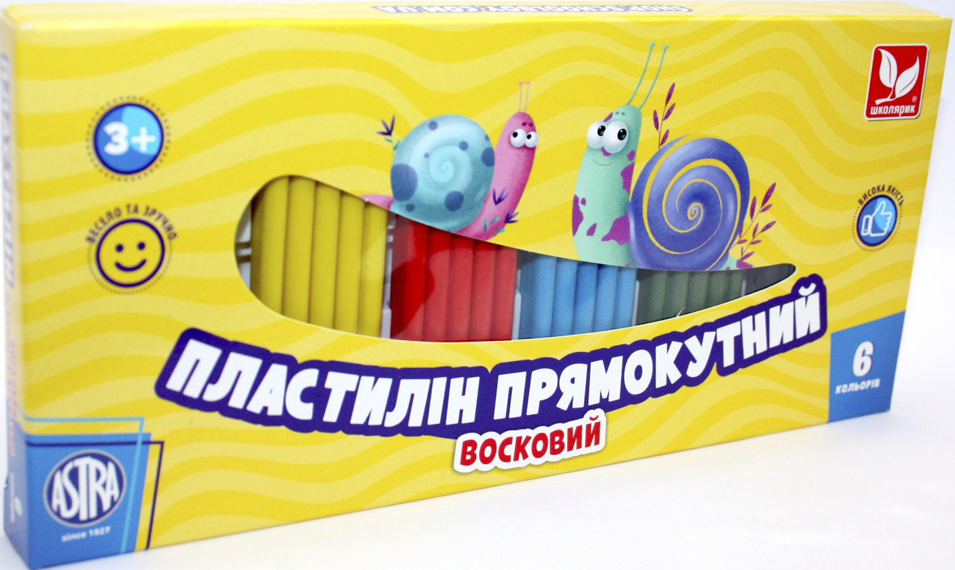 Пластилін 6 кольорів 130 гр