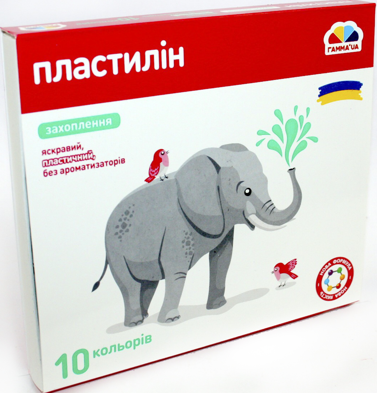 Пластилін 10 кольорів 160 гр Захоплення, стек UA