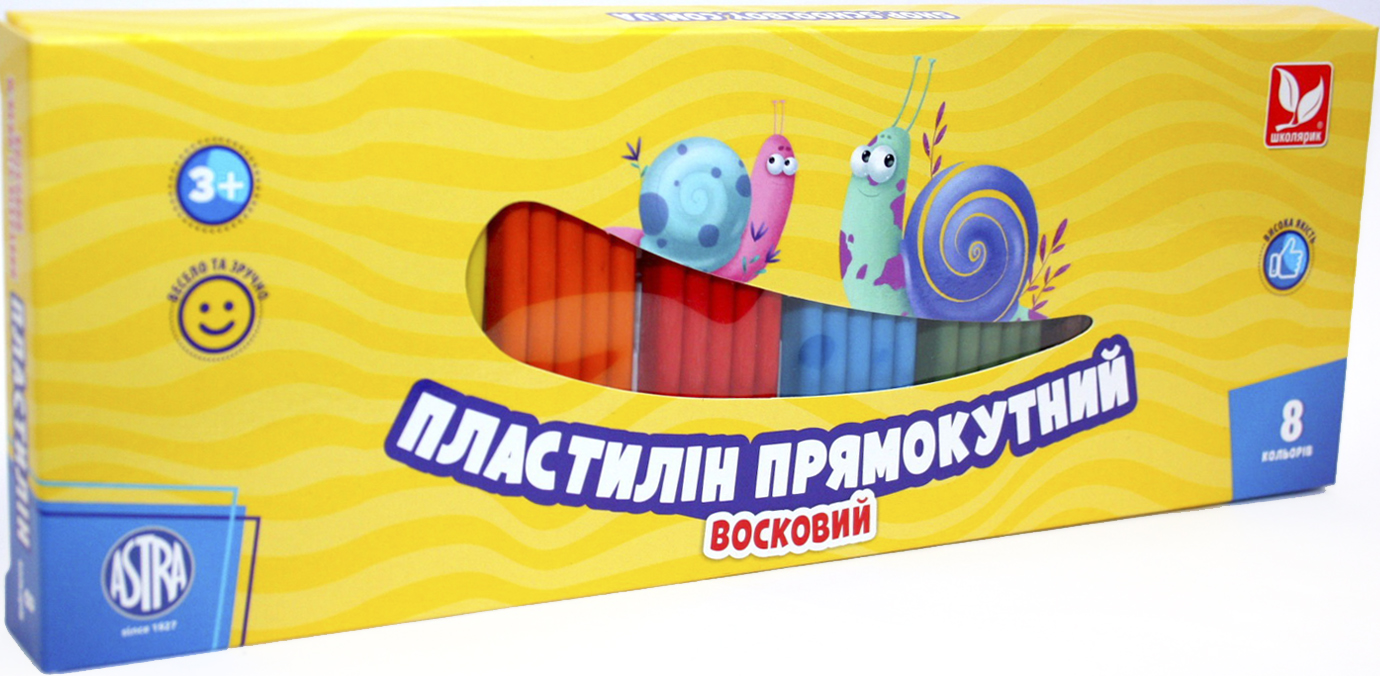 Пластилін 8 кольорів 180гр