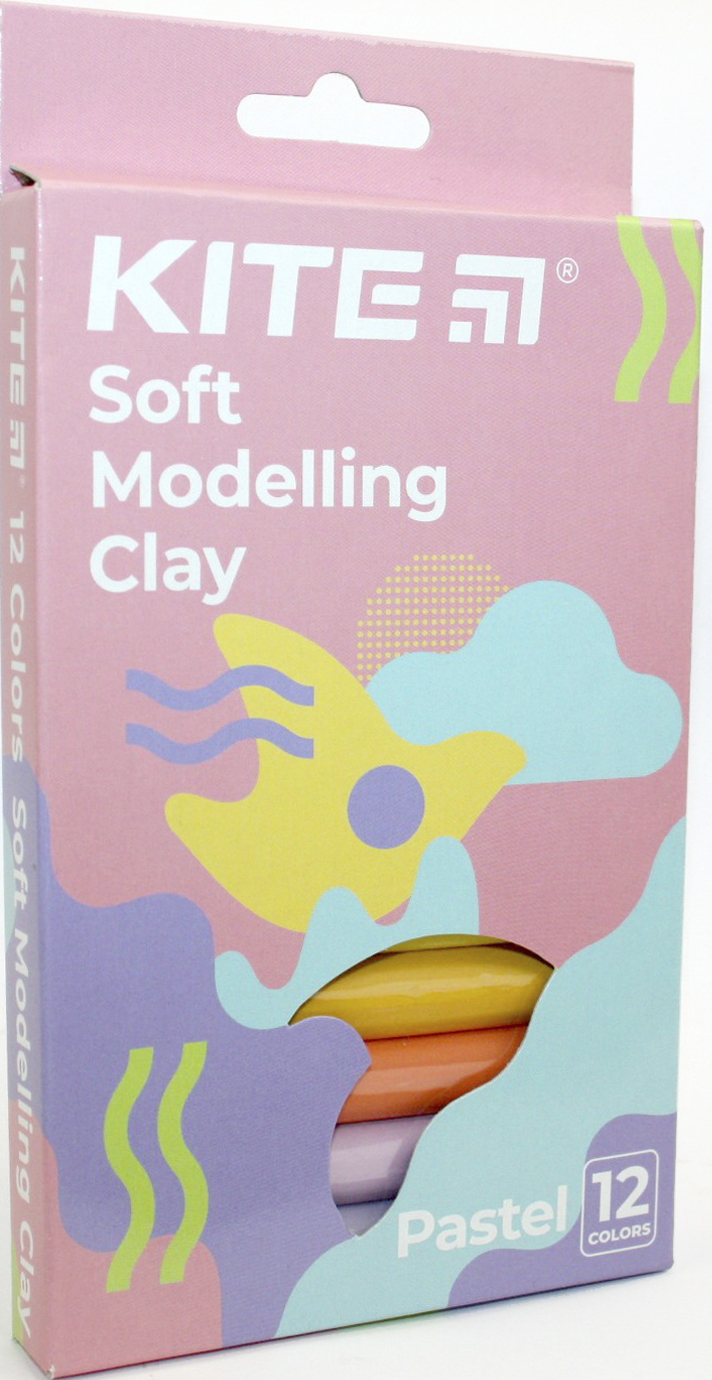Пластилін Fantasy Pastel 12 кольорів 200гр восковий