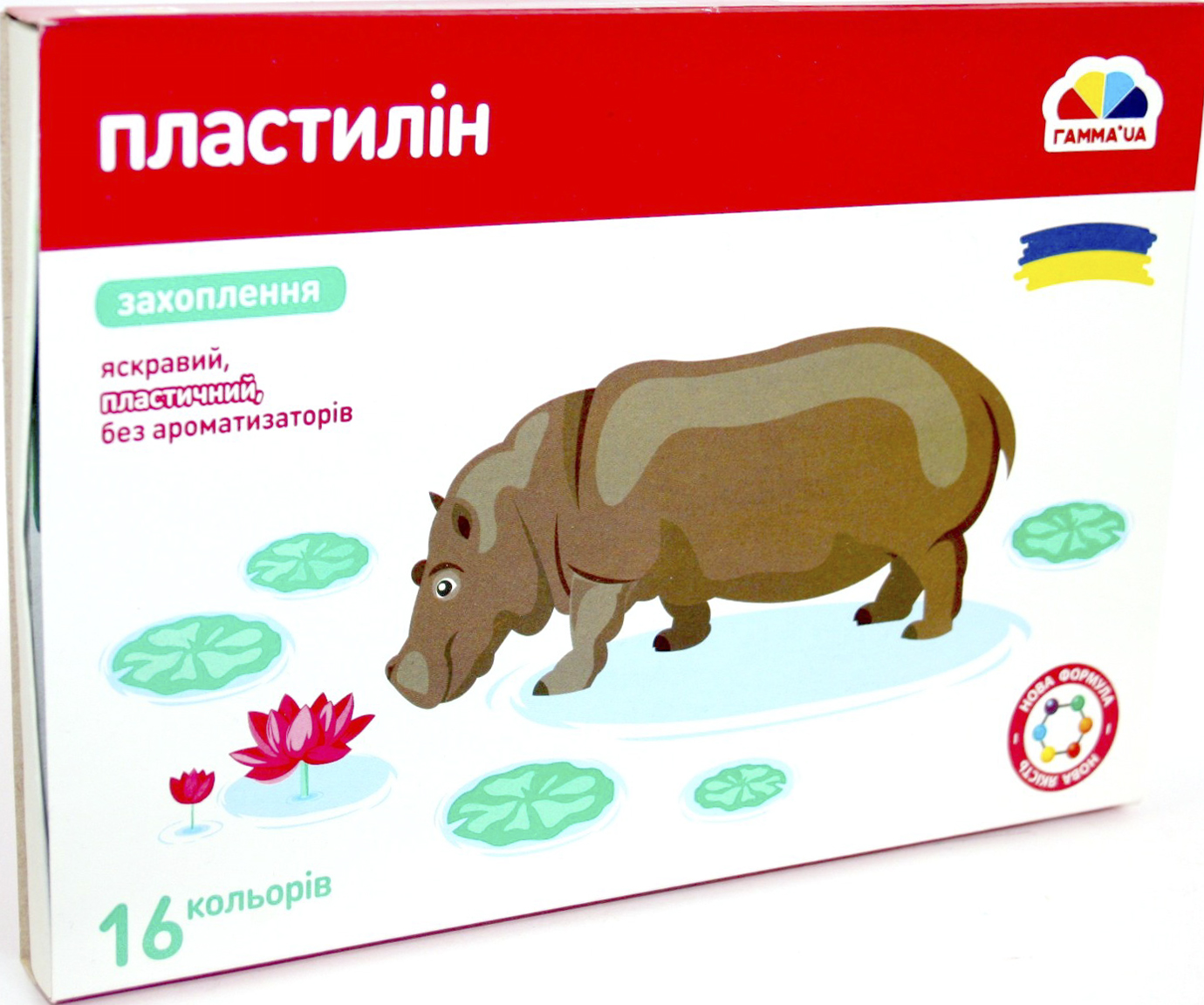 Пластилін «Гамма UA» Захоплення 16 кольорів 256гр зі стеком