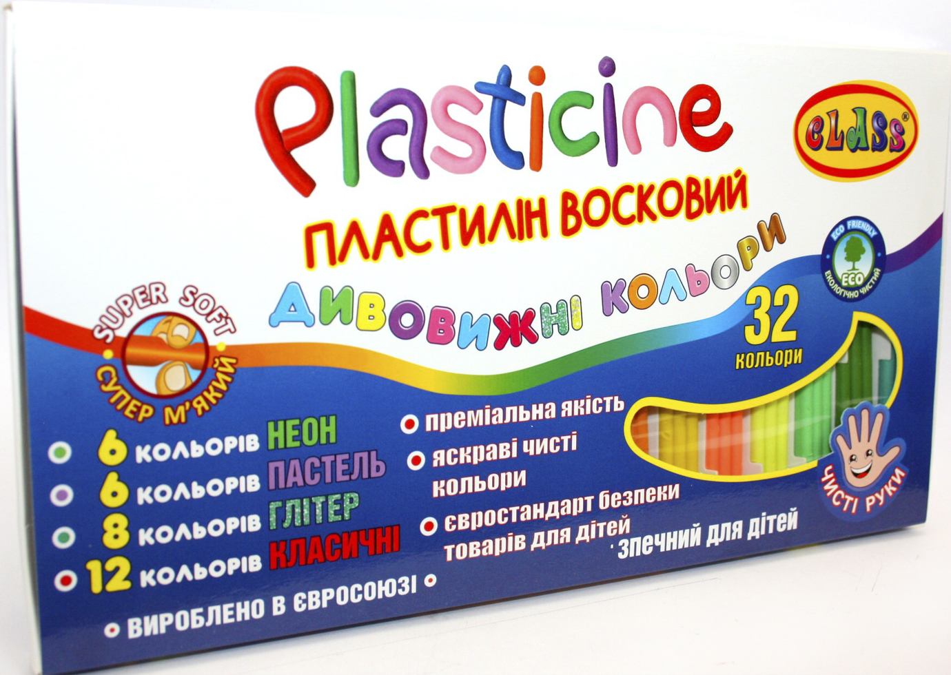 Пластилін МINI 32 кольори 360гр