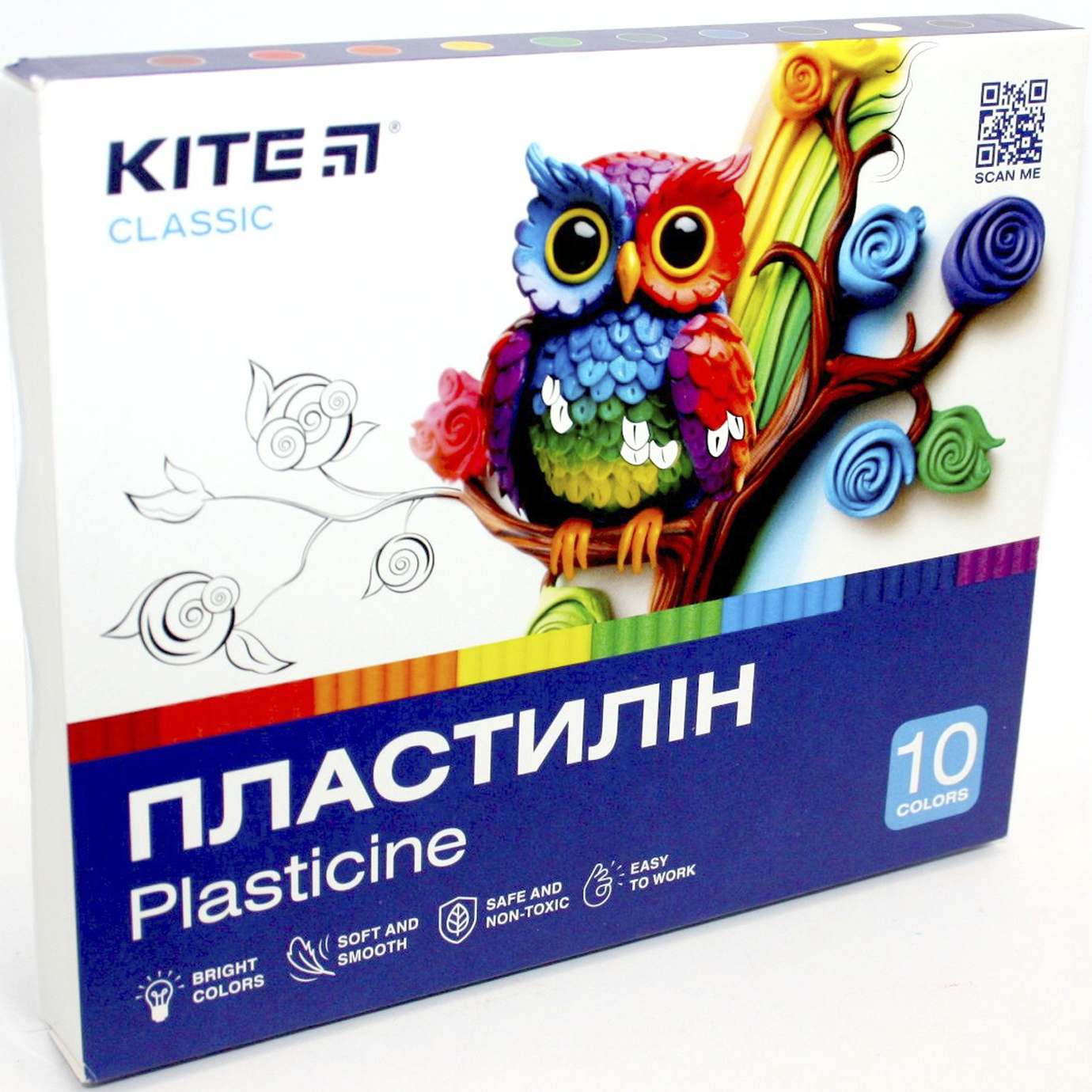 Пластилін Classic 10 кольорів 200гр