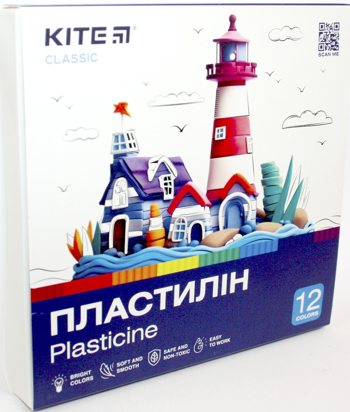 Пластилін Classic 12 кольорів 240гр