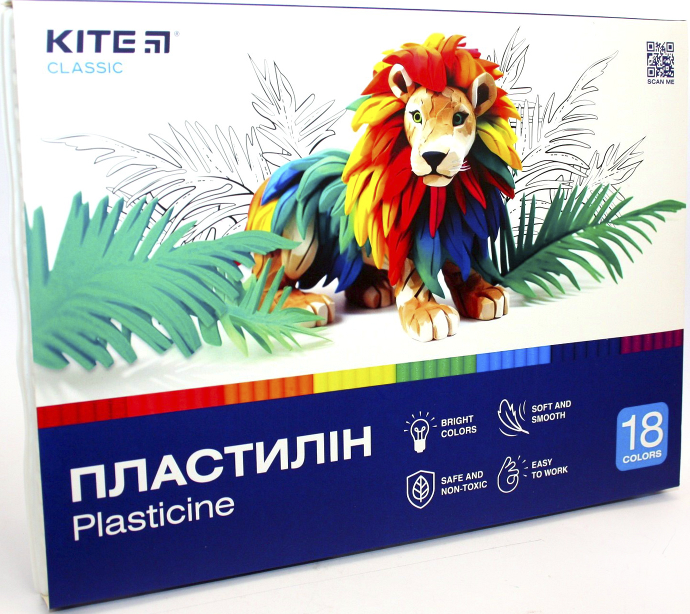 Пластилін Classic 18 кольорів 360гр