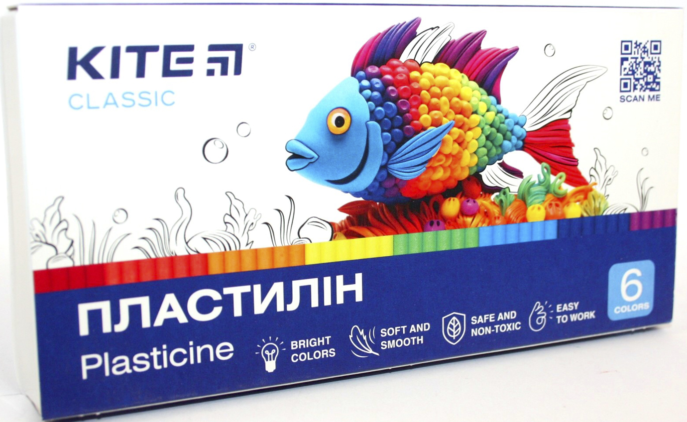 Пластилін Classic 6 кольорів 120гр