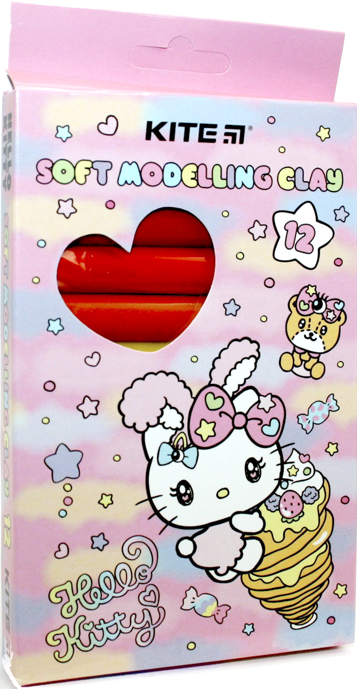 Пластилін Hello Kitty 12 кольорів 200гр восковий