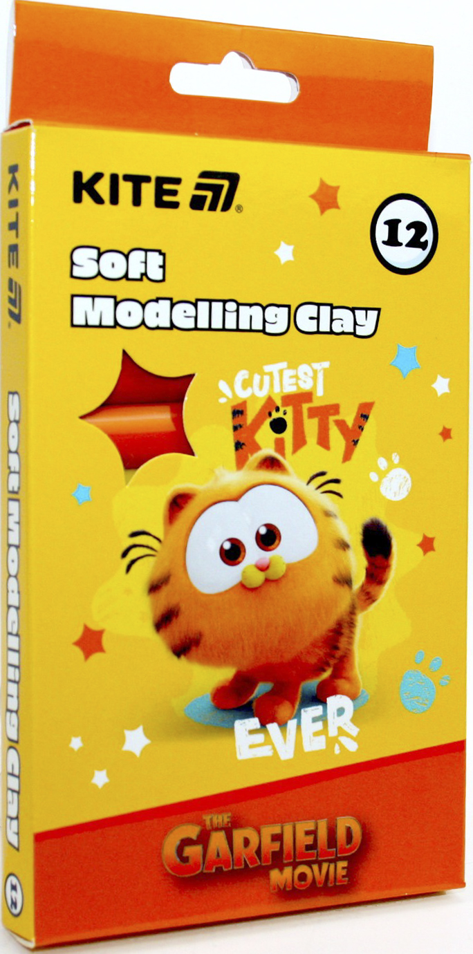 Пластилін Garfield 12 кольорів 200гр