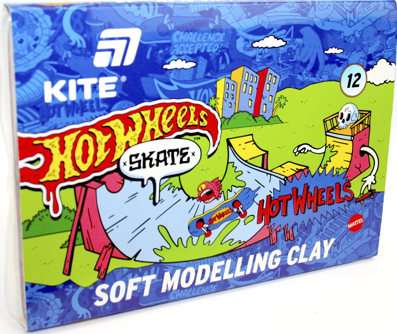 Пластилін Hot Wheels -2 12 кольорів 240гр восковий