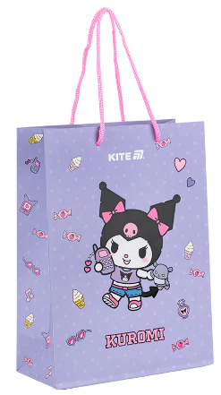 Пакет подарунковий паперовий Kuromi 18×24см