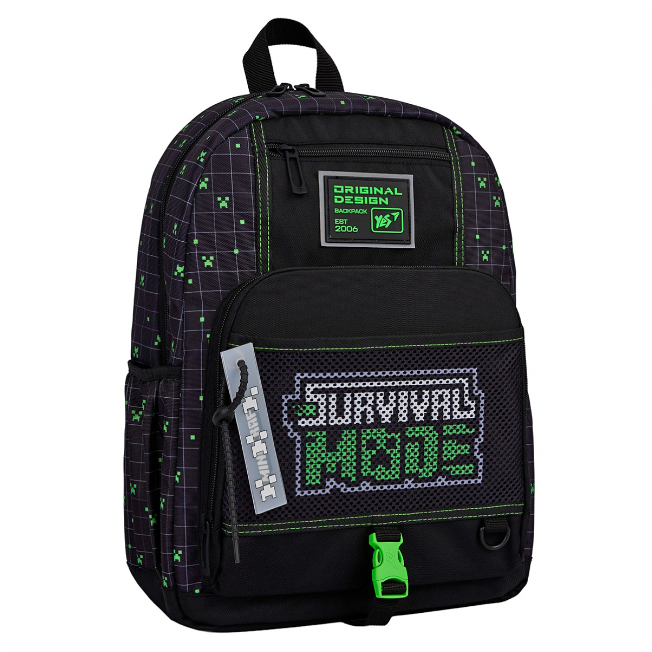 Рюкзак T-115 Minecraft Survival 2 відділення, 5 кишень