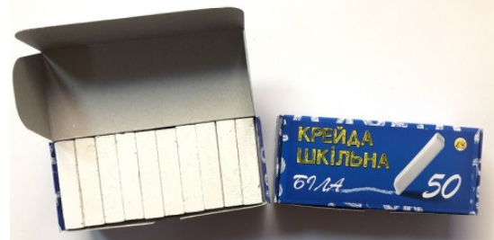 Крейда біла 50 шт шкільна