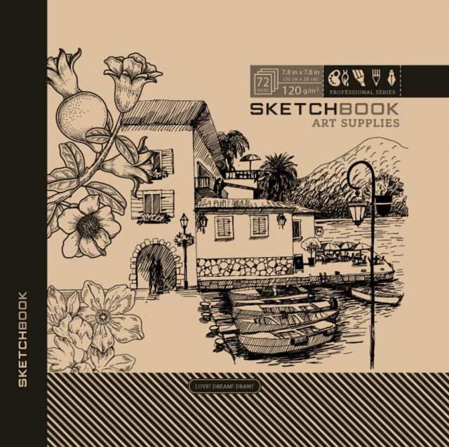 Скетчбук 36/120 B5 чисті аркуші, крафт /4/2144