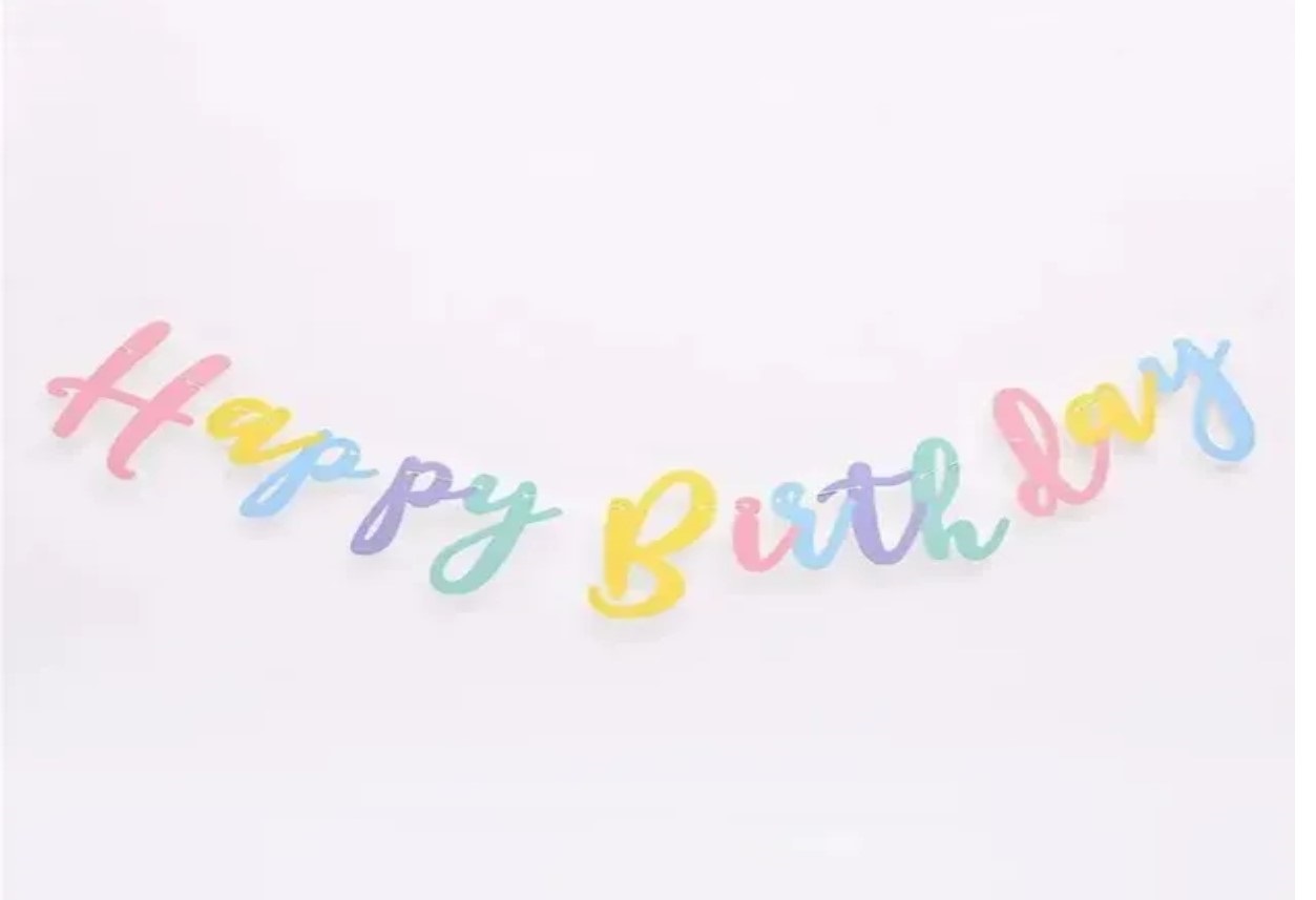 Гірлянда «Happy Birthday» макарун