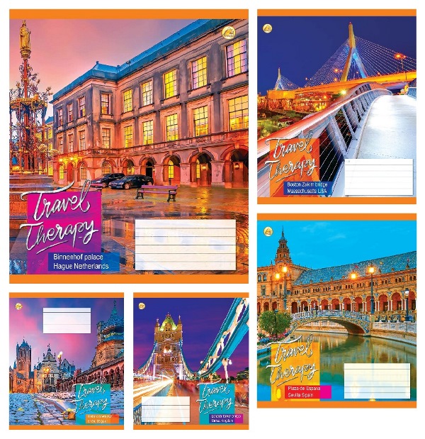 Тетрадь 18 листов клетка «Travel»