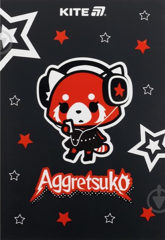 Блокнот А5 50 аркушів клітинка тверда обкладинка Aggretsuko