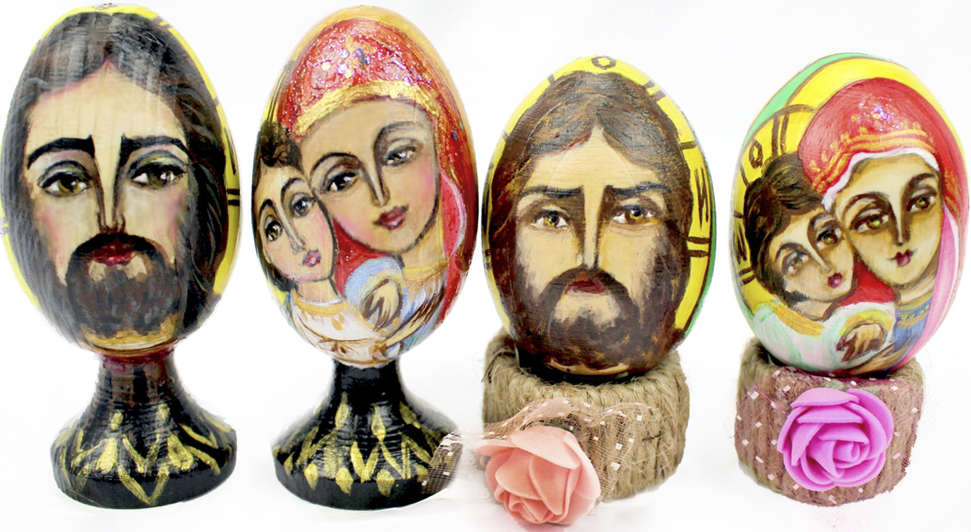 Сувенір «Писанка великодня» на ніжці дерев'яний 9см