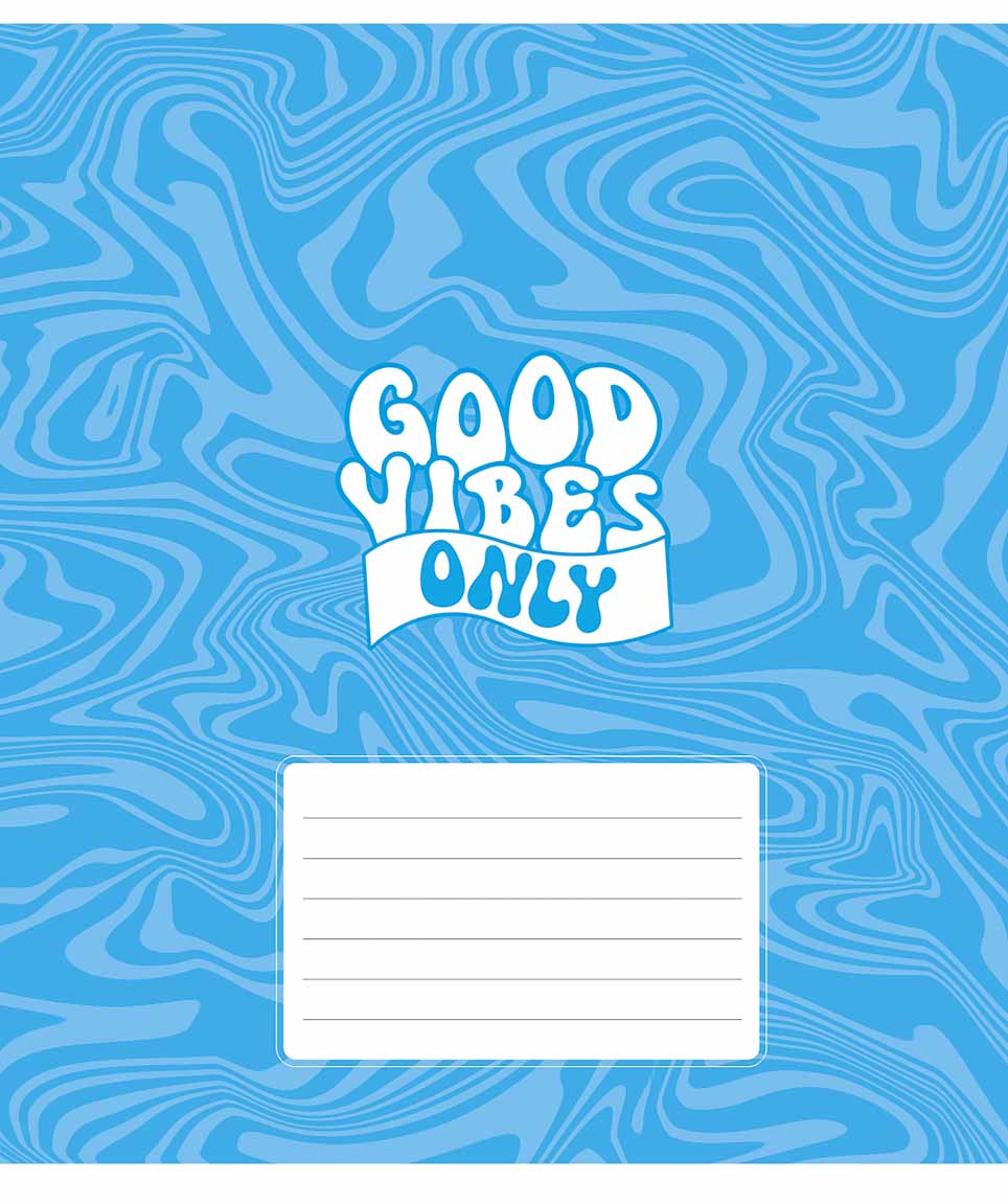 Зошит 18 аркушів клітинка Star «Good vibes only (дівч) » ВД-лак