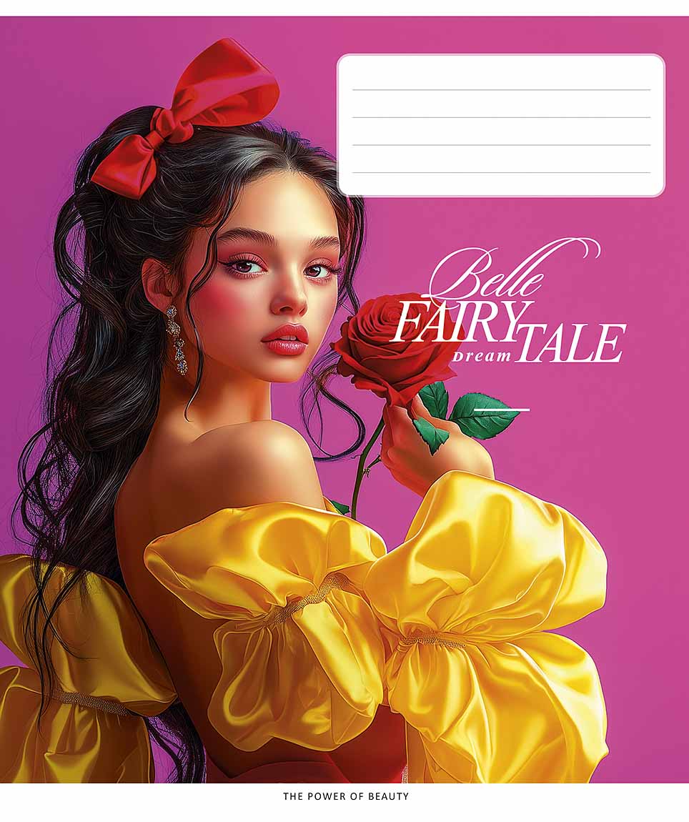 Зошит 36 аркушів клітинка «Fairytale» дівч. ВД-лак