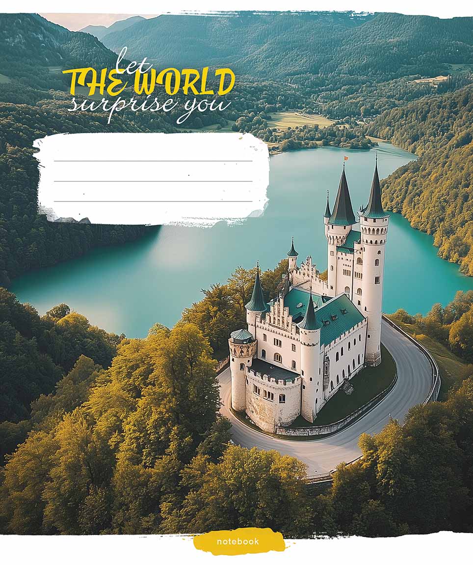 Зошит 60 аркушів лінія «Let the world surprise yo» ВД-лак