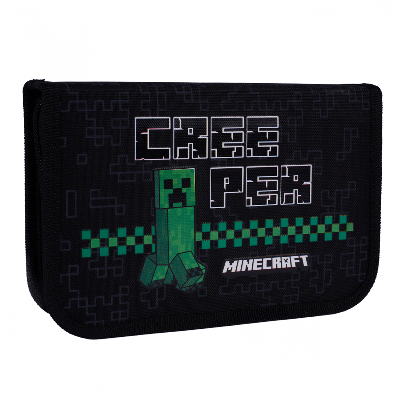 Пенал Minecraft Time тв., одинарний, 2 клапани