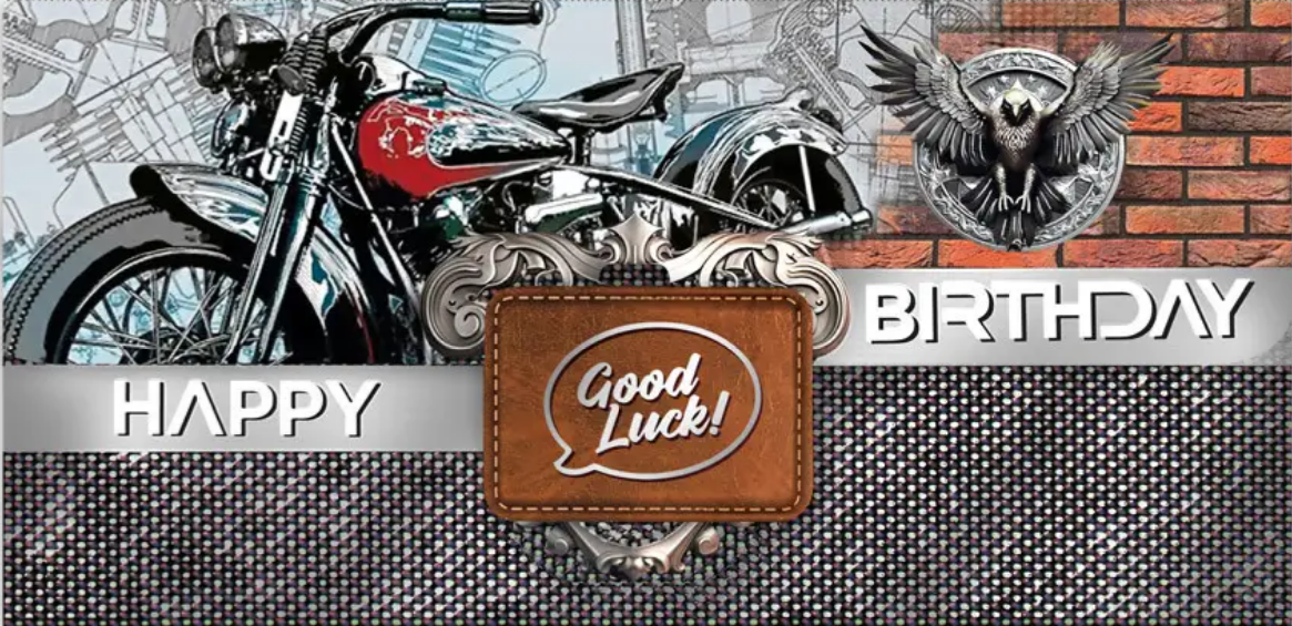 Конверт для грошей «Bike Happy birthday» (чол.)