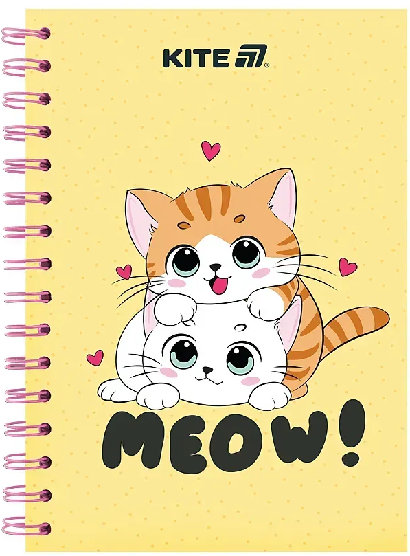 Блокнот пруж. А5 80 аркушів клітинка картонний обкладинка