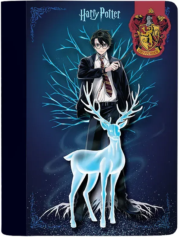 Блокнот А5 60 аркушів клітинка тверда обкладинка Harry Potter з магнітною закладкою