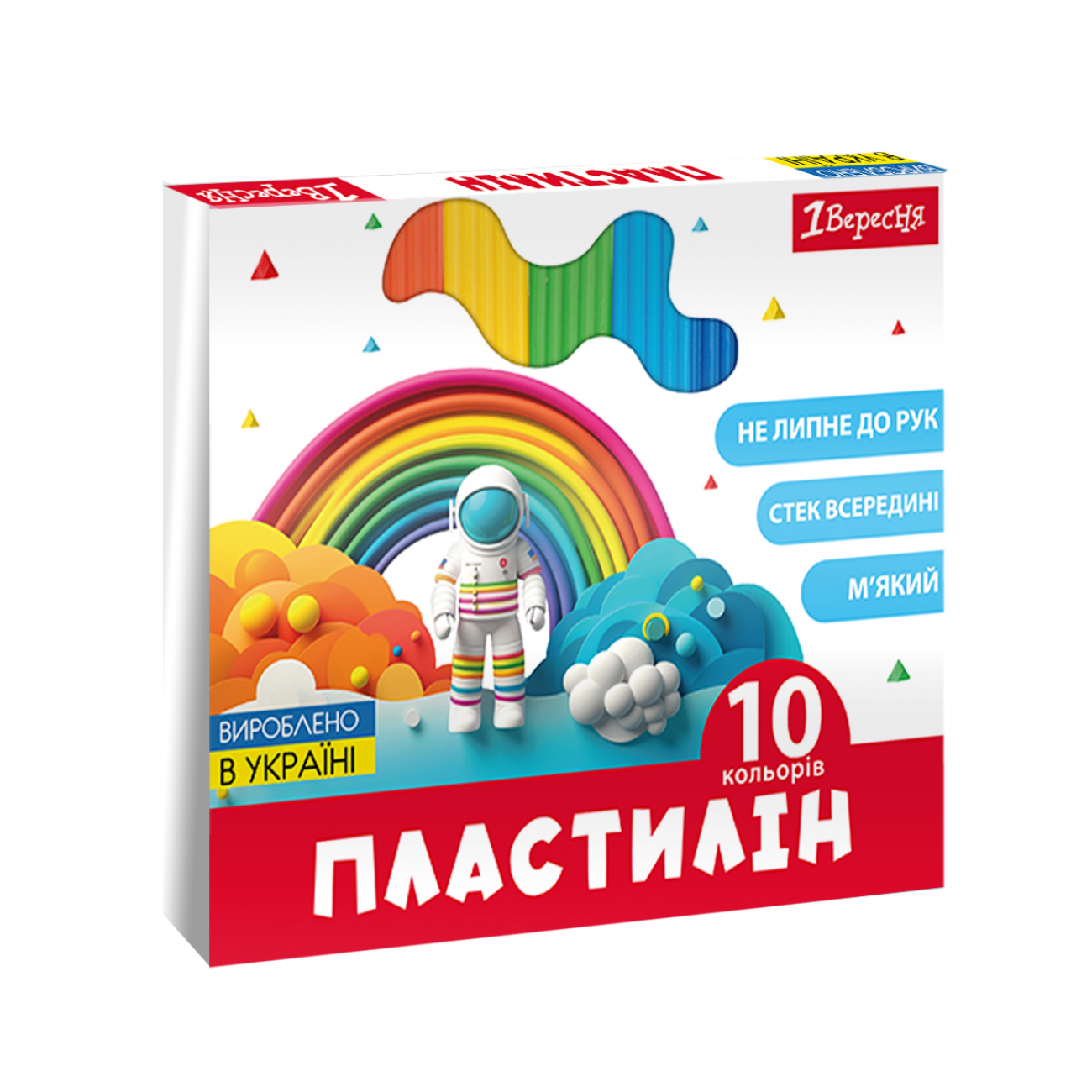 Пластилін «1В» Classic 10 кольорів 200гр