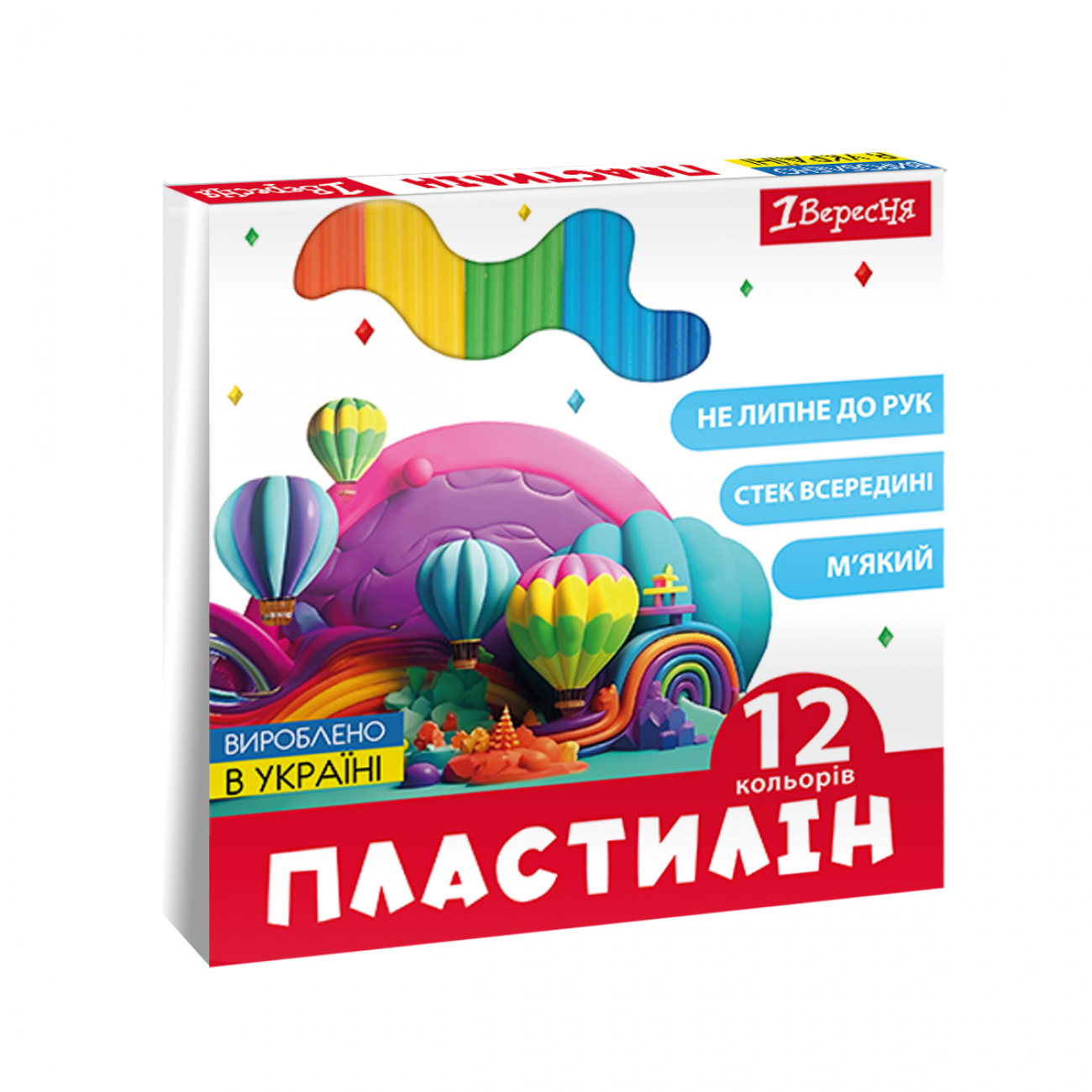 Пластилін «1В» Classic 12 кольорів 240гр