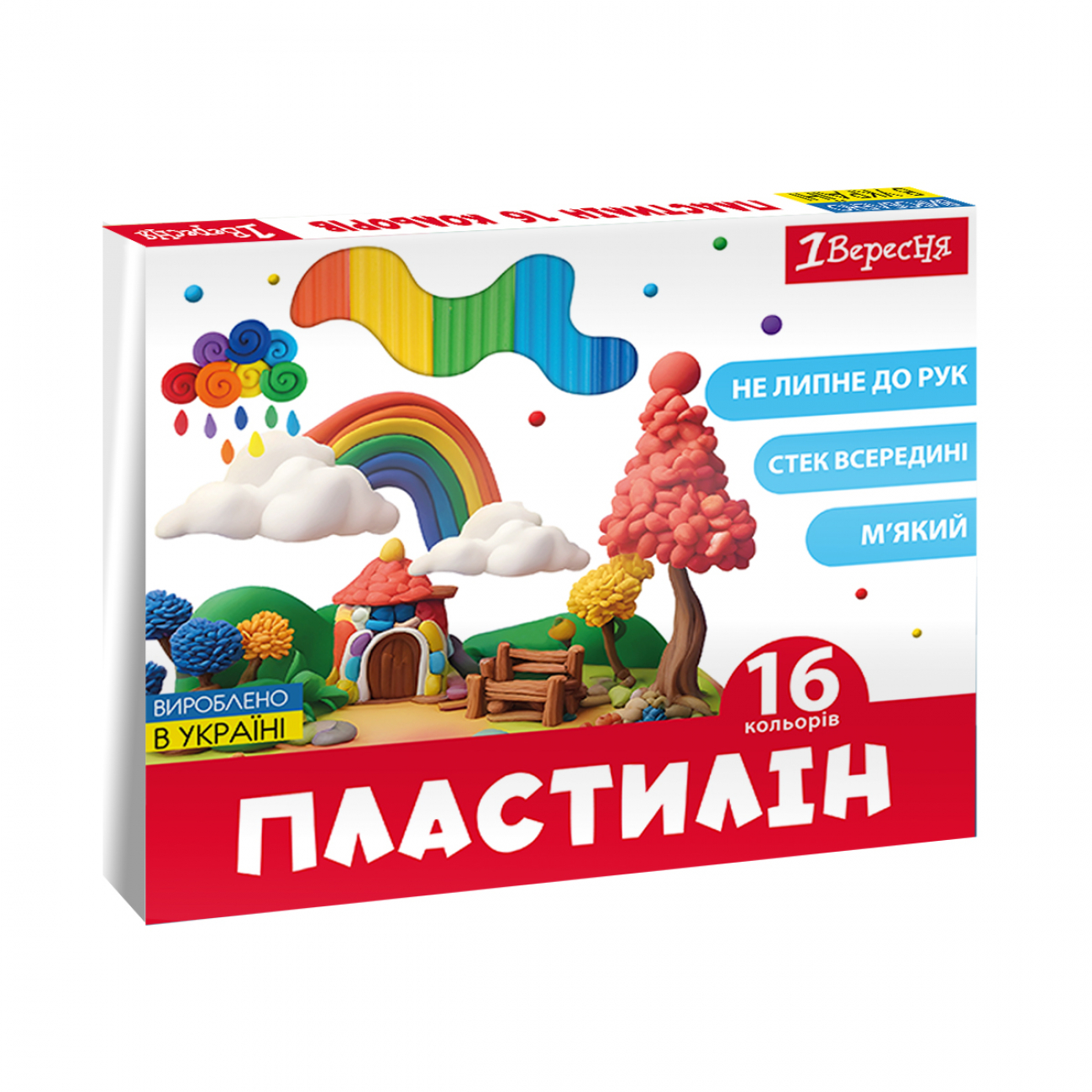 Пластилін «1В» Classic 16 кольорів 320гр