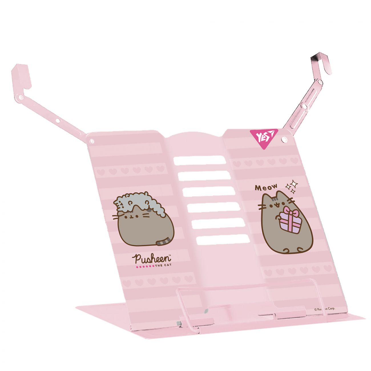 Підставка для книг «Pusheen» рожева, металева