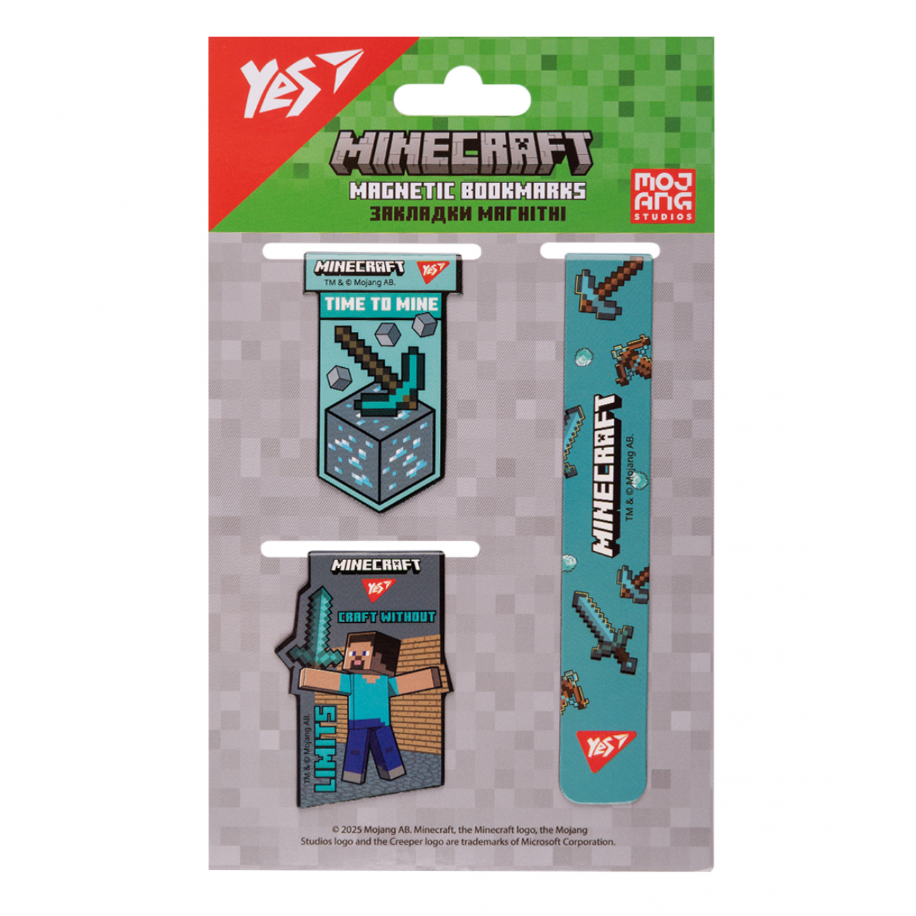 Закладка магнітна Minecraft 3 шт