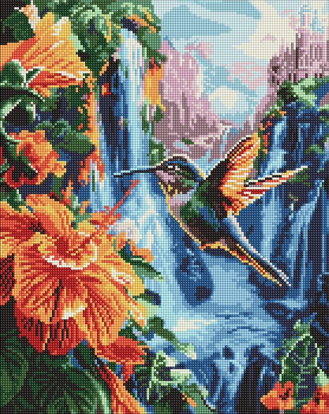Алмазна мозаїка «Тропічна пташка» 40×50см